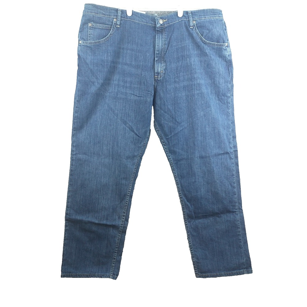 Wrangler Authentics Mens Relaxed Fit Straight Leg Jeans Blue 42x30 10ZM200ST NWT